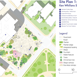 Site Plan view of Ken Whillans Square